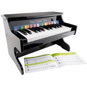 New Classic Toys Muziekinstrument voor beginners, elektronische piano, zwart, 25 toetsen