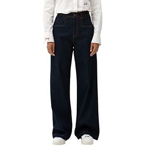 s.Oliver Betsy dames jeans met wijde pijpen in donkerblauw denim 96,5 x 86,4 cm (B x L), donkerblauw 38W / 34L, donkerblauw denim