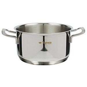 Tognana Vanitosa steelpan 16 cm met 2 handgrepen, roestvrij staal, zilver