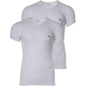 Emporio Armani 2P V-hals shirts stretch wit