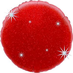Suki Gifts S9601352 holografische luchtballon, helium, rood