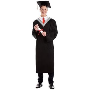 Boland Costume de diplômé pour adulte, chapeau et robe avec col, costume de carnaval pour fête à thème, Halloween ou carnaval, remise de diplôme