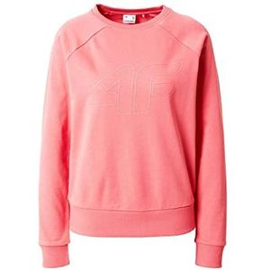 4F Dames sweatshirt met logo Z22-BLD350, Koraal