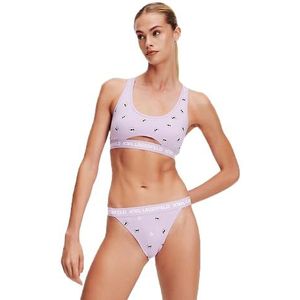 KARL LAGERFELD Ikonik 2.0 Onderbroek voor dames, Ikonik 2.0 Kl Aop Lilac