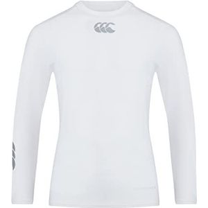 Canterbury Thermoreg Pop Long Sleeve Base Layer Top Unisex Kinderen, Wit.