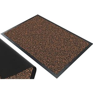 VOUNOT Deurmat voor binnen en buiten, antislip, stofdicht, waterdicht, wasbaar, 60 x 90 cm, bruin
