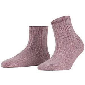 FALKE Bedsock Bedsock ademende bedsokken klimaatregulering anti-geur angora wol gemengd dik geribbeld warm zacht zachte randen zonder druk op het been 1 paar, Rood (Brick 8770)