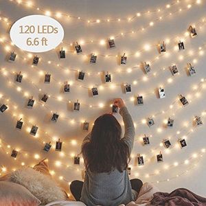 Unbekannt Lichtketting binnen met schaal 120 leds buiten Twinkle koperdraad Mini Jar Lights Deco Firefly Starry lichtketting