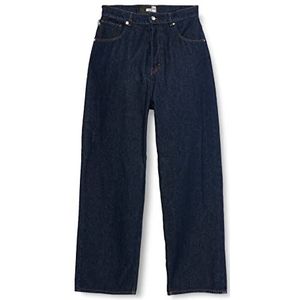 Love Moschino Wide Leg with Skate Back Tag vrijetijdsbroek, Dark Blue Denim, 33 Dames, Dark Blue Denim, 34, Dark Blue Denim