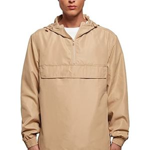 Urban Classics Recycled Basic Pullover Over Jacket voor heren, Beige effen