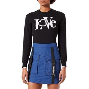 Love Moschino Uitlopende rok voor dames, Blauw