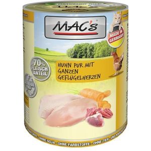 MACs Cat kip met hele gevogelte harten 400 g (hoeveelheid: 6 per besteleenheid)