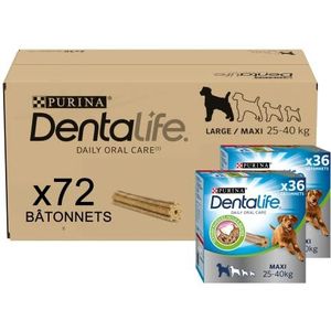 DENTALIFE Maxi Multipack 72 kauwsnacks voor grote honden, 2 x 1272 g, dagelijkse mondhygiëne
