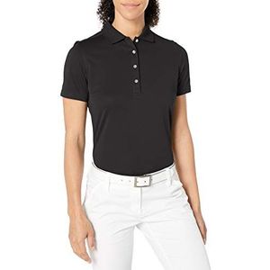 Callaway Opti-Dri Core Performance Poloshirt voor dames, korte mouwen, zwart.