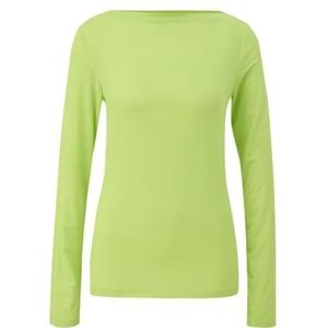 s.Oliver 2142199 T-shirt à manches longues pour femme, coupe ajustée, vert, 7423, 36, vert 7423, 38