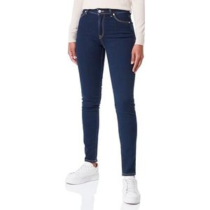 GANT Slim jeans voor dames, super stretch, slim fit, stretch jeans, Donkerblauw gebroken in