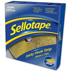 Sellotape Plakband voor haaknaalden, 25 x 12 mm, geel