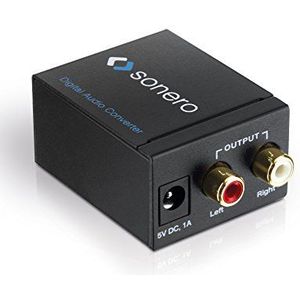Sonero AC010 audio converter digitaal/analoog audio digitaal (optisch/coaxiaal) naar 2 x audio stereo cinch