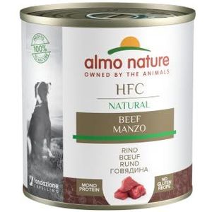 Almo Nature - HFC Natural - Rundvlees- Natvoer voor volwassen honden: 12 dozen van 290g