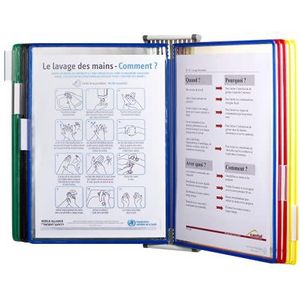 Tarifold Fr 414109 – houder voor document wandset, Tarifold metaal, 10 bijpassende A4-hoesjes, documentenpresentatie