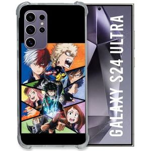Cokitec Versterkte hoes voor Samsung Galaxy S24 Ultra Manga My Hero Academia zwart