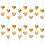 Amscan 8 stuks decoratieve haken met hartjes, elk 130 cm, decoratie voor bruiloft, Valentijnsdag en verjaardag 9913250