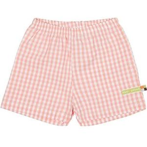 loud + proud Gots gecertificeerde Vichy-shorts, perzik, 98-104 cm, uniseks kinderen, Vissen