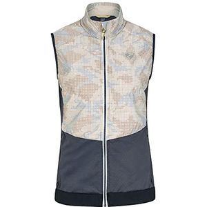 Ziener Nanja sportjack voor dames, hybride jas, gewatteerd, winddicht, primaloft, beige camouflage/schaduw, 46