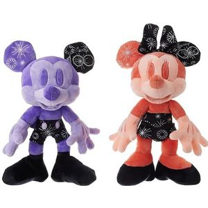 Disney 100 jaar, Mickey en Minnie Mouse, Amazon Exclusive Set 4, gelimiteerde editie, 33 cm pluche speelgoed, verzamelobjecten, speciale editie, geschenkdoos, Mickey Mouse, eerste levensmaand