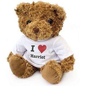 London Teddy Bears Teddybeer met opschrift ""I Love Harriet"", schattig en behaaglijk, cadeau voor verjaardag, Kerstmis, Valentijnsdag