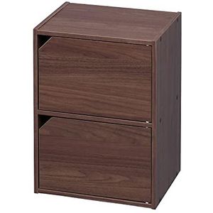 Movian, Wastafelonderkast met deuren / kast met planken / boekenkast / kast met 2 deuren, design, modulair, kantoor, woonkamer, slaapkamer - Shelf-module - MDB-2D - bruin