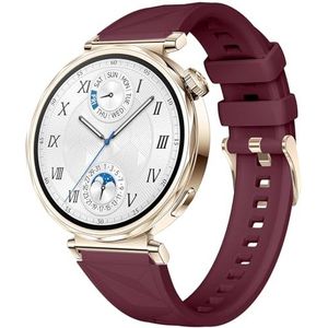Issinlky Zachte siliconen armband, compatibel met Huawei Watch GT5 41 mm/Huawei GT4 41 mm, 18 mm, reservearmband voor Garmin Venu 2S/Venu 3S/Vivomove 3S/Vivoactive 4S, Roestvrij staal