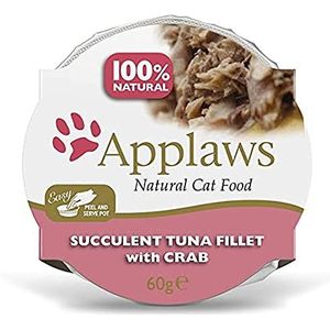 Applaws - Natural Cat Food - tonijnnet met krab voor katten (10 x 60 g)
