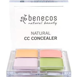 benecos - natuurlijke cosmetica - CC corrector - romig - concealer - talkvrij - veganistisch - beige/groen/roze/paars
