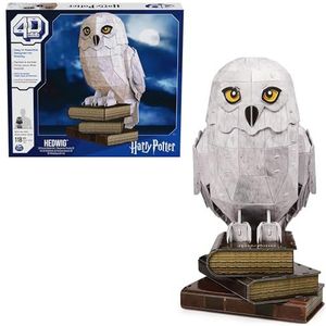 4D Build - Harry Potter 3D-puzzel van de beroemde sneeuwuil Hedwig van hoogwaardig karton, 118 delen, voor Harry Potter-fans vanaf 12 jaar