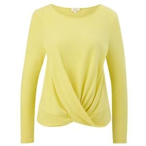 s.Oliver Dames T-shirt met lange mouwen, Geel-(282)