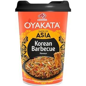 Ajinomoto, Oyakata Soba Cup Noodles Korean BBQ, instant noedels met barbecuesmaak, klaar in 3/4 minuten, ideaal voor een snelle en smakelijke snack, ideaal op elk moment, 93 g