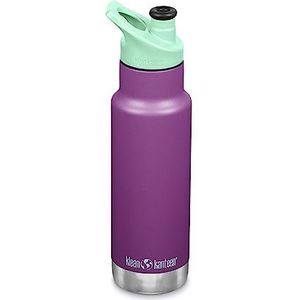 Klean Kanteen Geïsoleerde drinkfles voor kinderen - roestvrij staal, 355 ml, New Sport Cap, Classic Narrow, nieuwe slanke vorm, kleur: Sparkling Grape