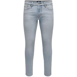 ONLY & SONS Pantalon pour homme, Bleu jeans clair, 38W / 32L