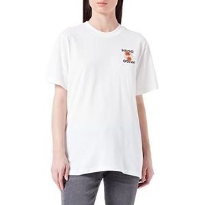 HUGO T-shirt voor dames, natural102, S, natural102