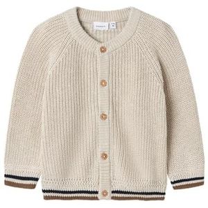 NAME IT Cardigan en coton bio pour garçon, Mélange Peyote., 56