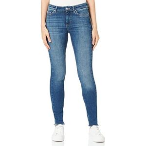 ONLY TALL ONLBLUSH Mid SK ANK RAW DNM REA19 TLL Jeans, Medium Blue Denim, S / 34 Vrouwen, Medium Blue Denim, S, Medium Blue Denim