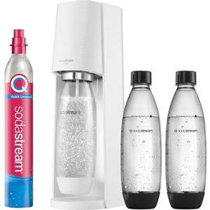 SodaStream Bruiswatertoestel TERRA Promopack met CO2-cilinder en 3x 1L vaatwasserbestendige kunststof fles, hoogte 44cm, wit, 1100447490