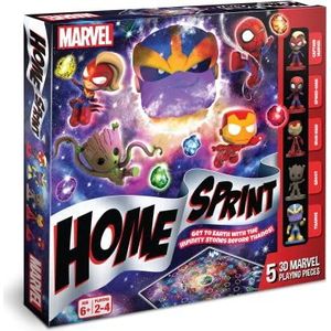 Cartamundi Marvel Home Sprint gezelschapsspel, 5 Marvel speeldelen inbegrepen, familiespel, leuk cadeau voor kinderen, vanaf 4 jaar