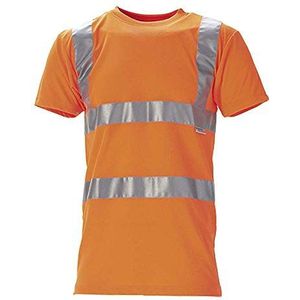 J.A.K. 1407118 Serie 114 T-shirt 55% katoen/45% polyester, EN 20471, klasse 2, oranje, maat 5XL, Oranje