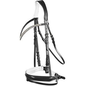 HORZE Grayson Anatomisch hoofdstel voor training met pailletten, zwart, F