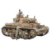 1:35 Tamiya 25208 Panzerkampfwagen IV Ausf F & Motorcycle North Africa Plastic Modelbouwpakket