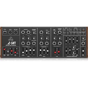 Behringer CAT analoge synthesizer met 2 VCO, 4 verschillende golfvormen, externe signaalprocessor met 16 stemmen, polyketting en Eurorack-formaat