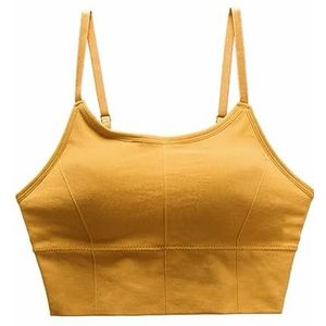 Katoenen sportbeha voor meisjes, strapless beha, comfortabele en mooie beha - geel XXL
