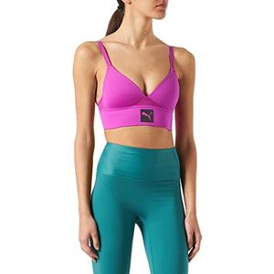 PUMA Longline Bralette Gevoerde beha voor dames, Roze